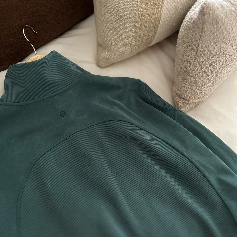 Lululemon Athletica Brushed Softstreme Ribbed Half Zip Jacket LIKE NEW - Picture 13 of 14